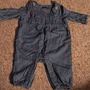 Baby gap denim infant romper size 0-3 months